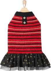 Frisco Chenille Knit Striped Dog & Cat Dress, Large