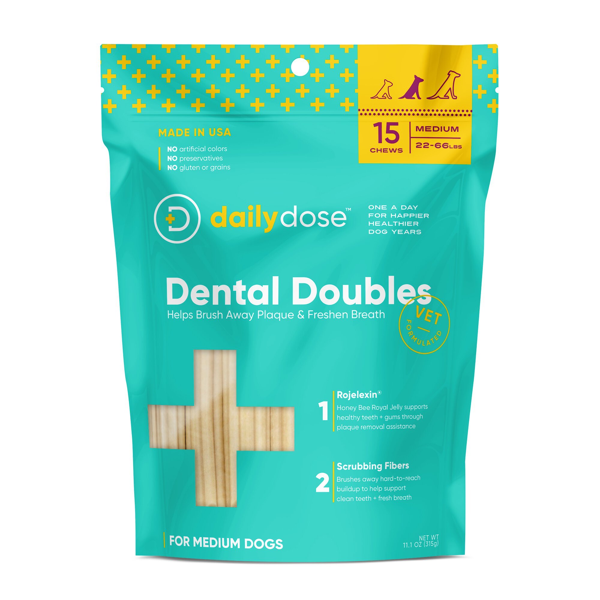 Picture of Questions and Answers about DAILYDOSE Dental Doubles Medium Grain-Free ...
