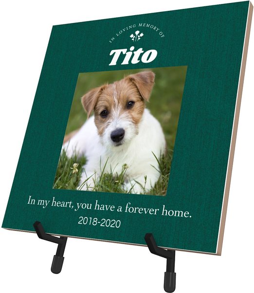 Frisco Personalized "Forever Home" Memorial Ceramic Photo Tile with Stand, 8" x 10" slide 1 of 3