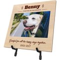  Frisco Personalized "Happy Days" Memorial Ceramic Photo Tile with Stand, 8" x 10"