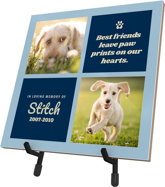 Frisco Personalized "Best Friends" Memorial Ceramic Photo Tile with Stand, 8" x 10" slide 1 of 3