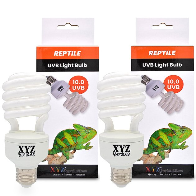 XYZREPTILES 10.0 Desert UVB Reptile Terrarium Bulb, 26-watt, 2 count ...