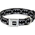Buckle-Down Batman Shield Polyester Dog Collar, Large: 15 to 24-in neck, 1-in wide