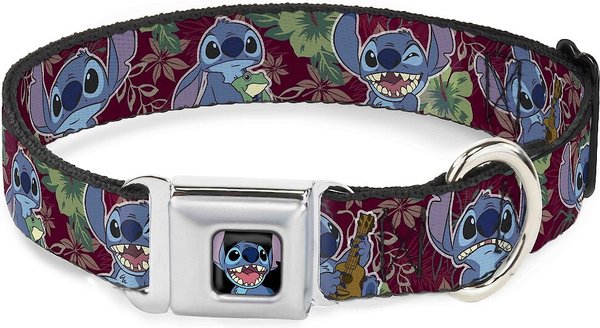 Buckle-Down Lilo & Stitch 6-Expressions Tropical Flora Polyester Dog Collar, Medium: 11 to 16.5-in neck, 1-in wide slide 1 of 9