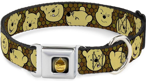 Buckle-Down Winnie the Pooh Expressions Polyester Dog Collar, Small Wide: 13 to 17-in neck, 1.5-in wide slide 1 of 9