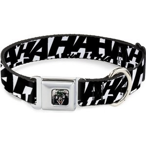 Buckle-Down Joker Holding Head Pose Polyester Dog Collar, Medium: 11 to 16.5-in neck, 1-in wide