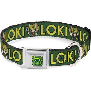 Buckle-Down Kawaii Loki Standing Pose Polyester Dog Collar, Small: 9.5 to 13-in neck, 1-in wide
