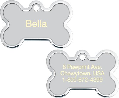 Quick-Tag Personalized Dog & Cat ID Tag, Silver, slide 1 of 1