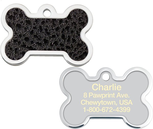 Quick-Tag Personalized Dog & Cat ID Tag, Black slide 1 of 4