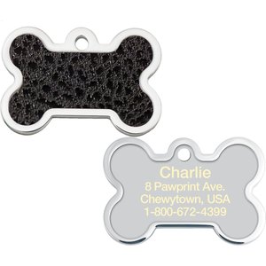 Quick-Tag Personalized Dog & Cat ID Tag, Black