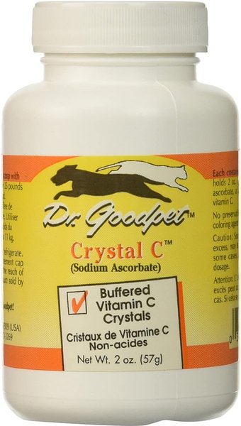 Dr. Goodpet Crystal C Buffered Vitamin C Crystals Dog & Cat Supplement, 2-oz jar slide 1 of 3