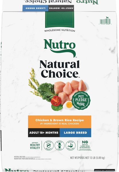 Nutro Natural Choice Large Breed Adult Chicken & Brown Rice Recipe Dry Dog Food, 13-lb bag slide 1 of 10