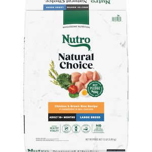 Nutro Natural Choice Large Breed Adult Chicken & Brown Rice Recipe Dry Dog Food, 13-lb bag