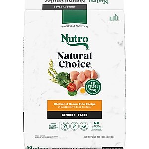 Nutro Natural Choice Senior Chicken & Brown Rice Recipe Dry Dog Food, 13-lb bag