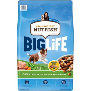 Rachael Ray Nutrish Big Life Large Breed Savory Chicken, Veggies & Barley Recipe Dry Dog Food, 28-lb bag