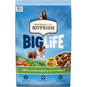 Rachael Ray Nutrish Big Life Large Breed Savory Chicken, Veggies & Barley Recipe Dry Dog Food, 40-lb bag