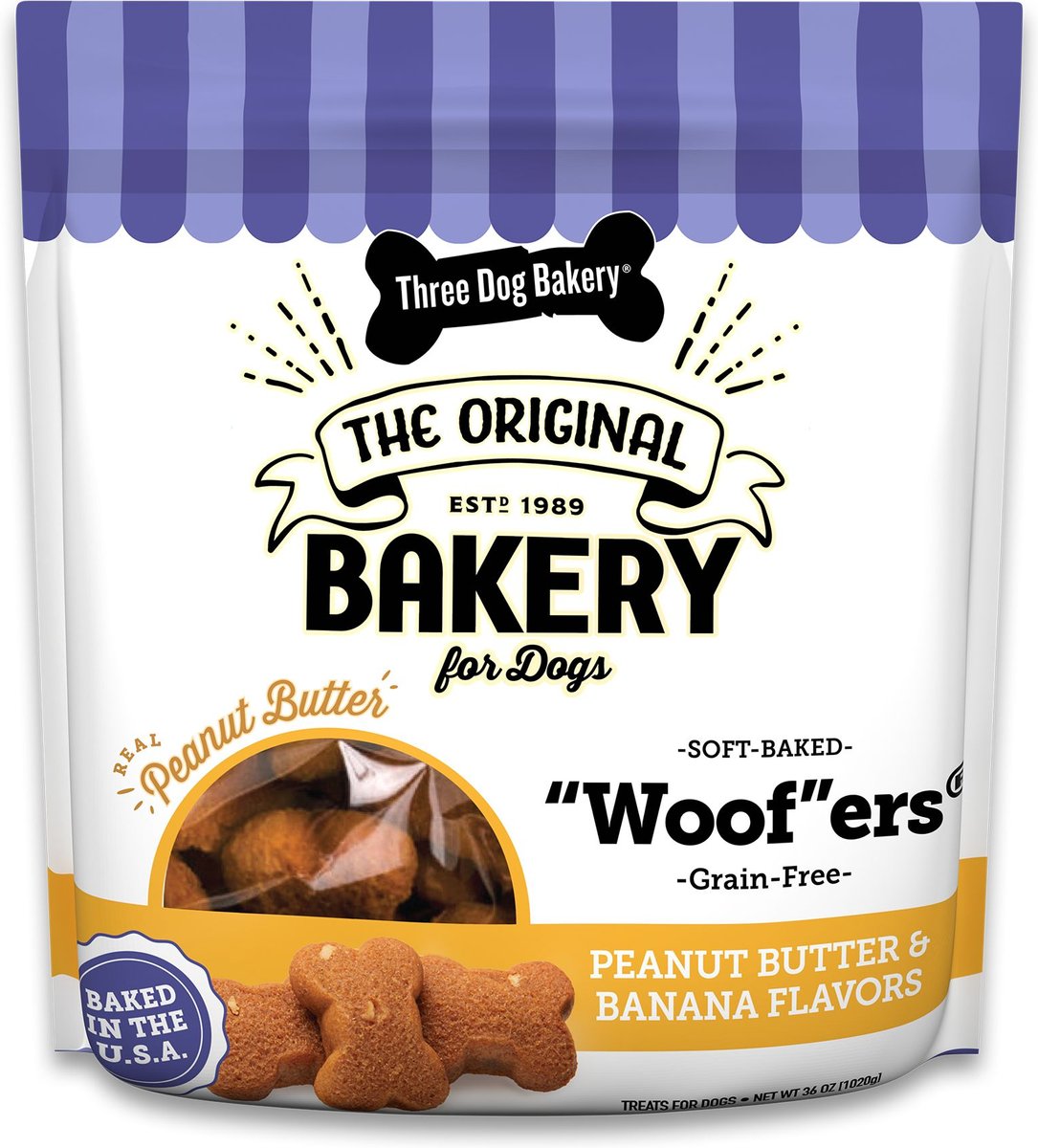 Peanut butter banana clearance dog treats grain free