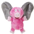 GoDog Silent Squeak Flips Pig/Elephant Squeaky Dog Plush Toy, Large