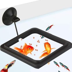 SunGrow Aquarium Betta Fish & Turtle Tank Food Automatic Flakes & Pellet Feeder Feeding Ring