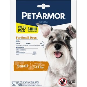 PetArmor Flea & Tick Spot Treatment for Dogs, 5-22 lbs, 6 doses (6-mos. supply)