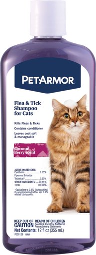 PetArmor Coconut Berry Scented Flea & Tick Shampoo for Cats, 12-oz bottle