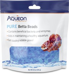 Aqueon PURE Betta Beads Aquarium Water Care, 8.8-oz bag, Blue