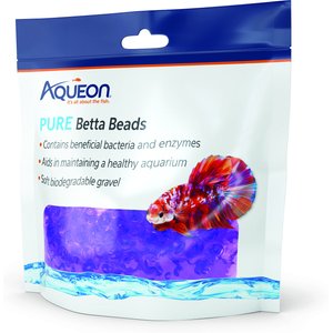 Aqueon PURE Betta Beads Aquarium Water Care, 8.8-oz bag, Purple