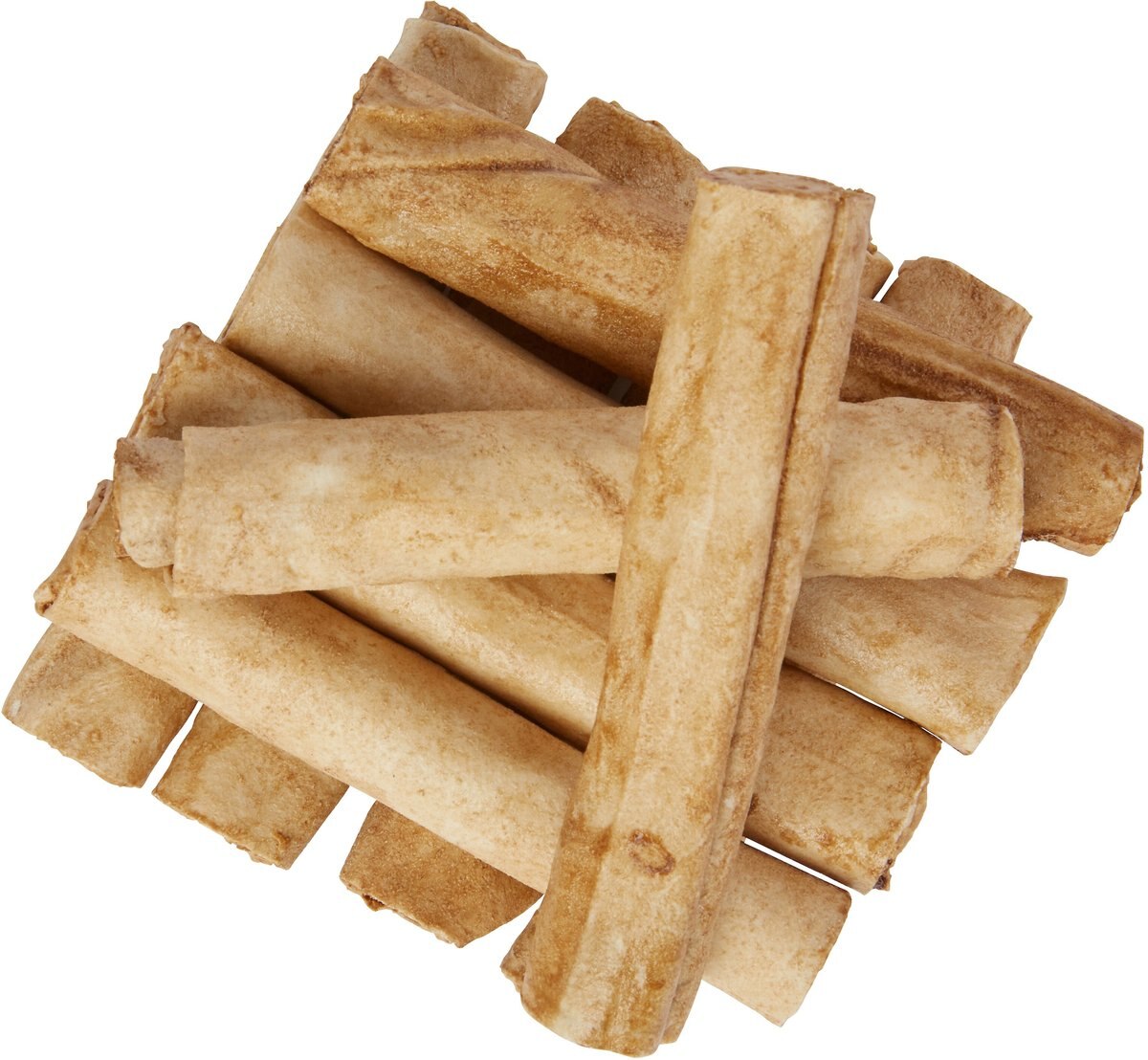 BONES & CHEWS 5" Stuffed Rawhide Roll Dog Treats, 10 count