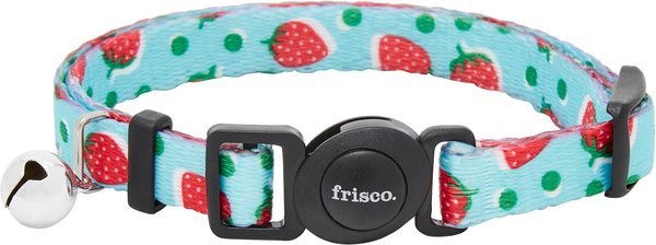 Frisco Strawberries Cat Collar, 8-12 Inches, 3/8-in wide slide 1 of 5