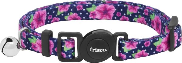 Frisco Midnight Floral Cat Collar, 8-12 Inches, 3/8-in wide slide 1 of 5