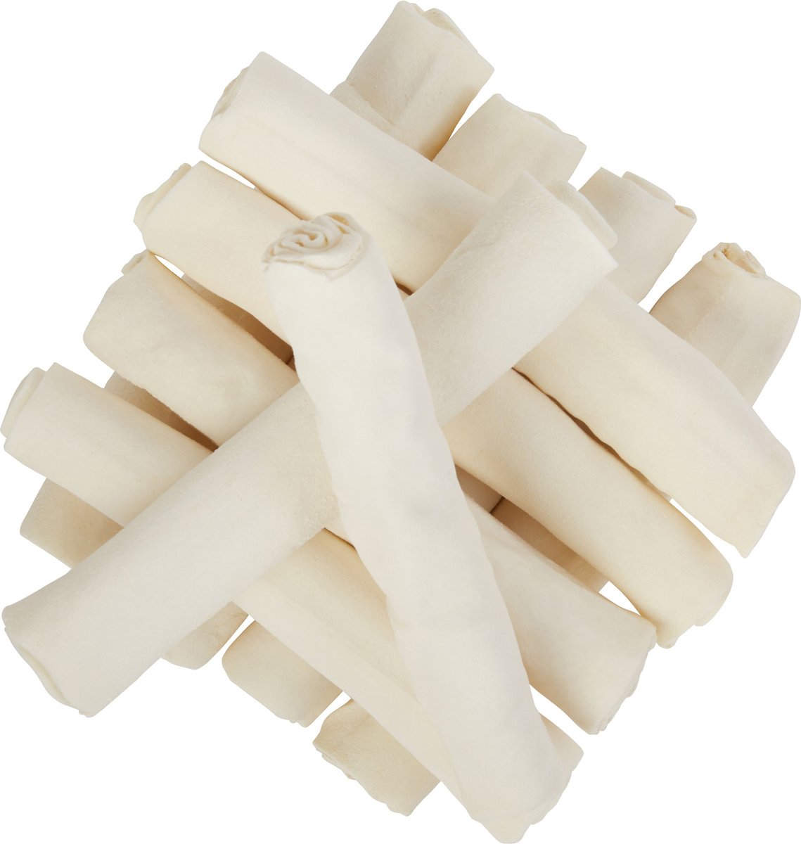 BONES & CHEWS 7" Rawhide Retriever Roll Dog Treats, 10 count