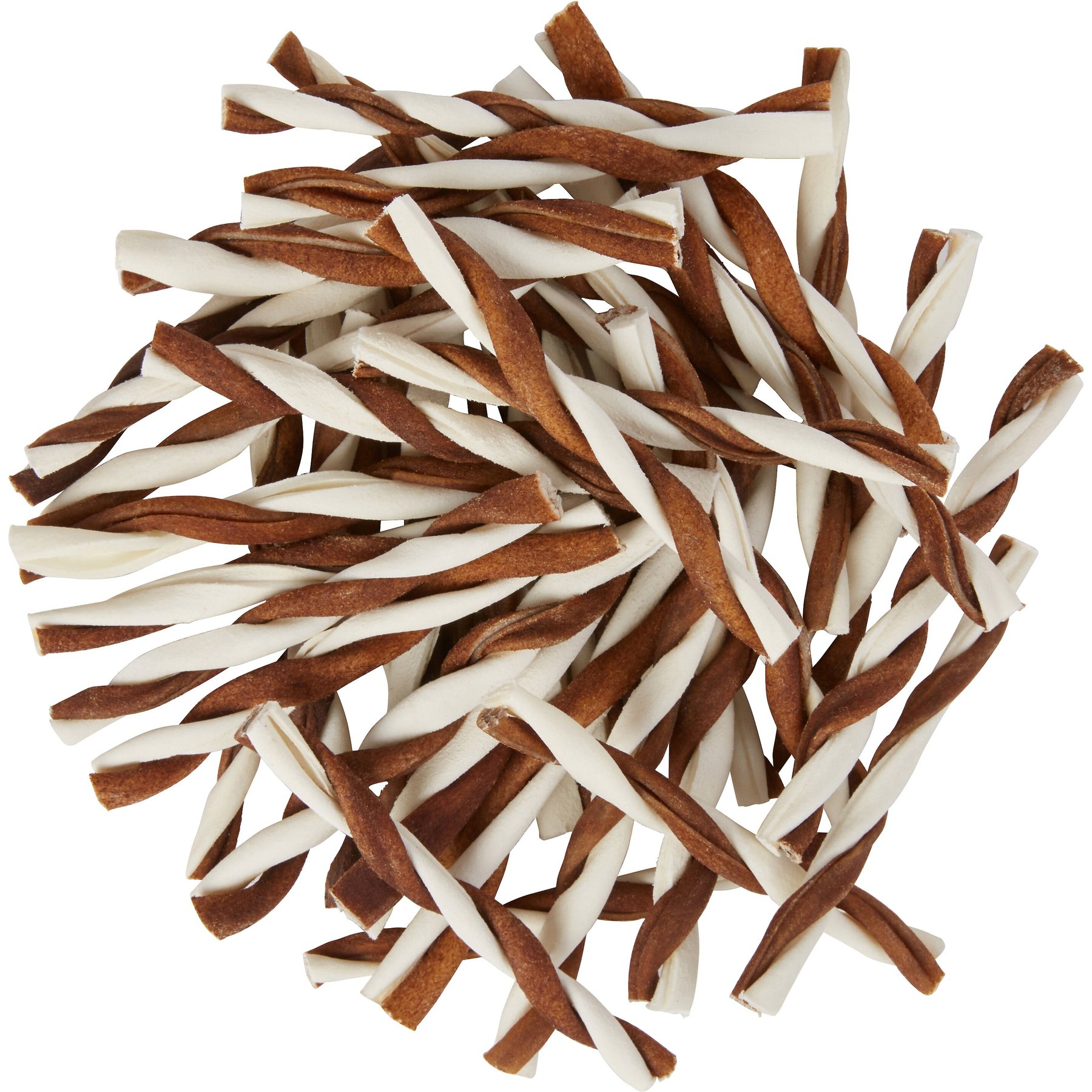Bones & Chews 2-Color Twist Rawhide Dog Treats
