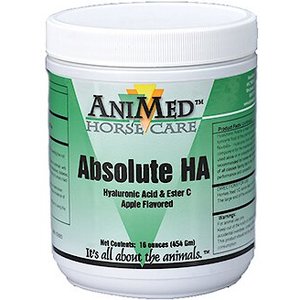 AniMed Absolute HA Hyaluronic Acid & Ester C Apple Flavored Horse Supplement, 16-oz bottle