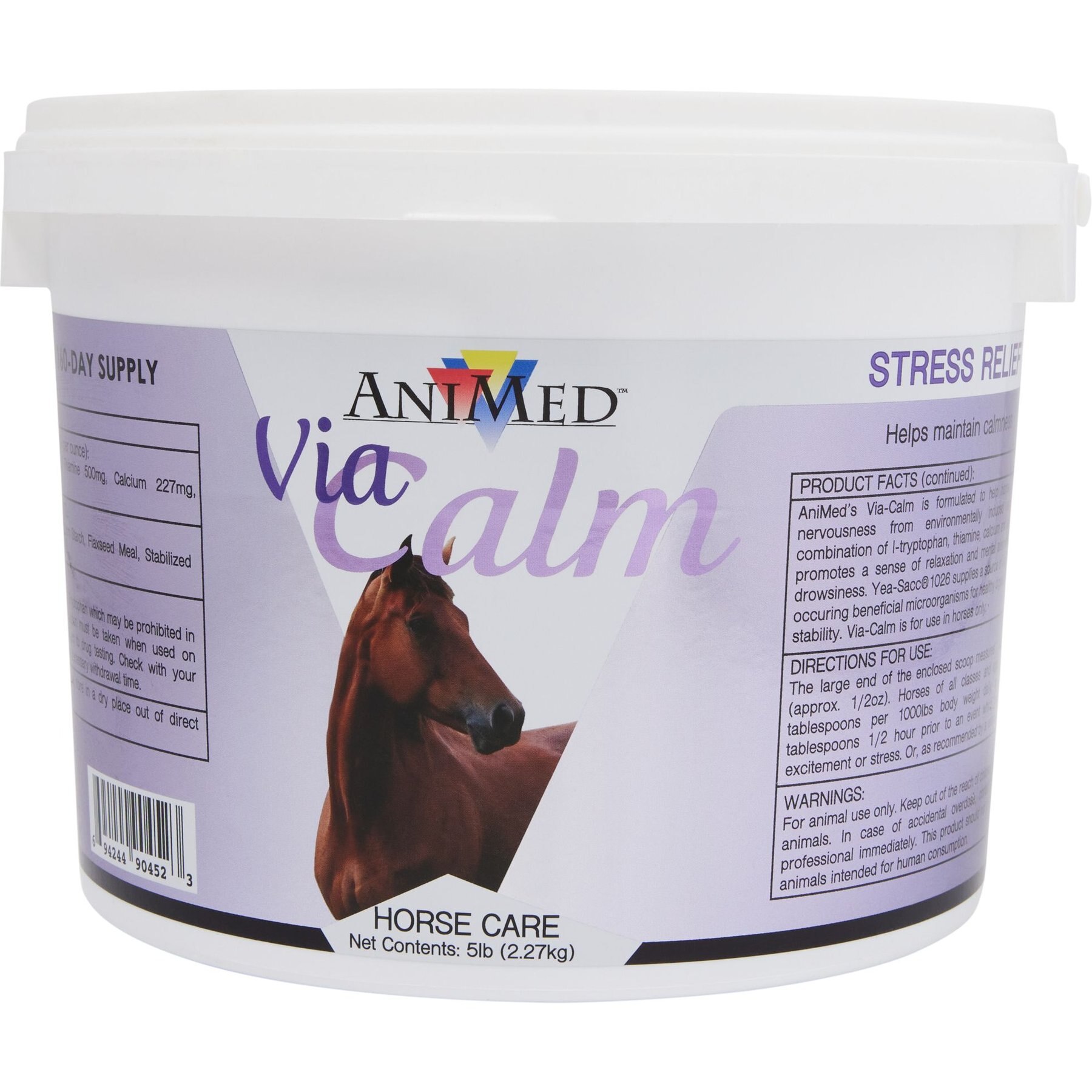 ANIMED Via Calm Horse Supplement, 5lb tub