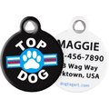 Dog Tag Art Top Dog Personalized Dog ID Tag, Large