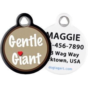 Dog Tag Art Gentle Giant Personalized Dog & Cat ID Tag, Small