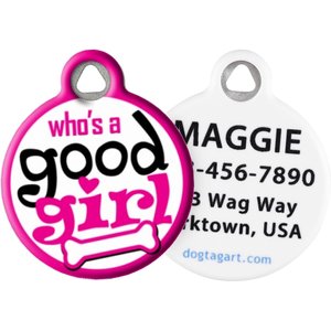 Dog Tag Art Good Girl Personalized Dog & Cat ID Tag, Small