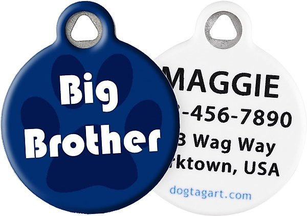Dog Tag Art Big Brother Personalized Dog & Cat ID Tag, Small slide 1 of 5