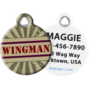 Dog Tag Art Wingman Personalized Dog & Cat ID Tag, Large