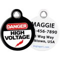 Dog Tag Art High Voltage Personalized Dog & Cat ID Tag, Small