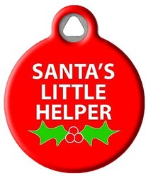 Dog Tag Art Santa's Little Helper Personalized Dog & Cat ID Tag, Large slide 2 of 5