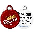 Dog Tag Art Classy Queen Personalized Dog & Cat ID Tag, Small