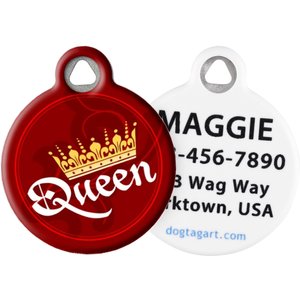 Dog Tag Art Classy Queen Personalized Dog & Cat ID Tag, Large