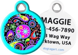 Dog Tag Art Swirly Paisley Personalized Dog & Cat ID Tag, Large