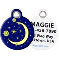 Dog Tag Art Moon & Stars Personalized Dog & Cat ID Tag, Small