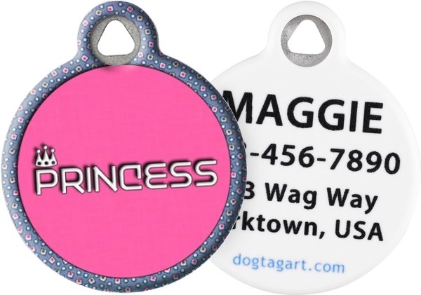 Dog Tag Art Princess Personalized Dog & Cat ID Tag, Small slide 1 of 5