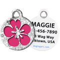 Dog Tag Art Flower Power Personalized Dog & Cat ID Tag, Large