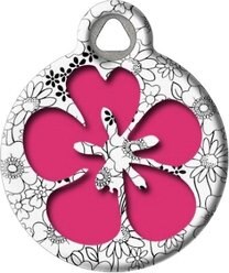Dog Tag Art Flower Power Personalized Dog & Cat ID Tag, Large slide 2 of 5