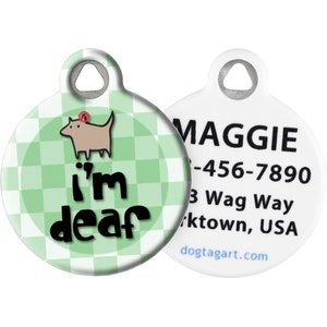 Dog Tag Art I'm Deaf Personalized Dog & Cat ID Tag, Small