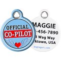 Dog Tag Art Official Co-Pilot Personalized Dog & Cat ID Tag, Large